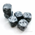 Bescon Raw Unpainted Marble 16MM Game Dice with Blank 6th Side, 6 Assorted Colors